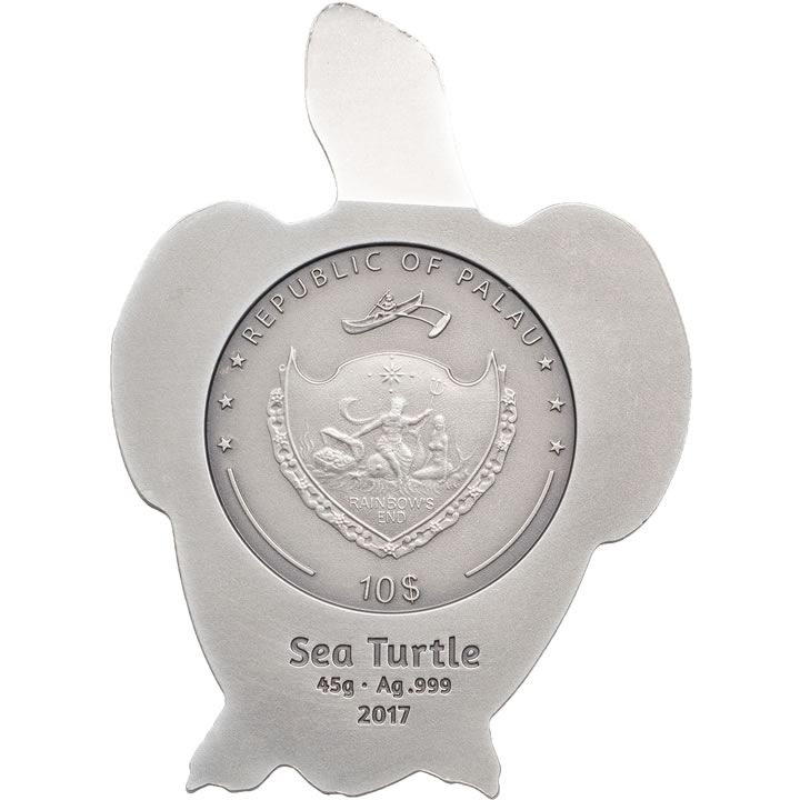 Náhled Reverzní strany - 2017 Palau - Sea Turtle in Silver