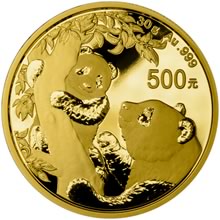 Náhled Averzní strany - Panda 30g Au - Investiční zlatá mince