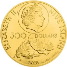Náhled Reverzní strany - Zlatá investiční mince 500 NZD 100 dukát svaté Ludmily