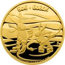 Náhled Averzní strany - Zlatá mince 5 NZD Bob a Bobek proof