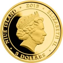 Náhled Reverzní strany - Zlatá mince 5 NZD Maxipes Fík proof
