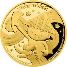 Náhled Averzní strany - Zlatá mince 5 NZD Večerníček proof