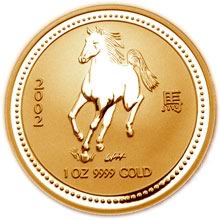 Náhled Averzní strany - 2002 Horse 1 Oz Australian gold coin