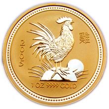 Náhled Averzní strany - 2005 Rooster 1 Oz Australian gold coin