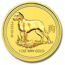 Náhled Averzní strany - 2006 Dog 1 Oz Australian gold coin