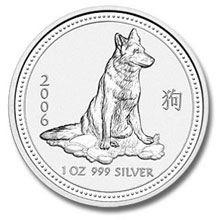 Náhled Averzní strany - 2006 Dog 1 Oz Australian silver coin