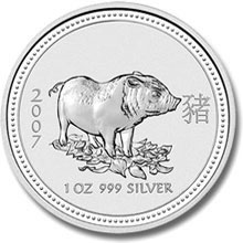 Náhled Averzní strany - Pig 1 Oz Australian silver coin