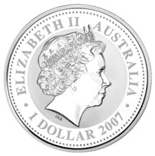 Náhled Reverzní strany - 2009 Ox 1 Oz Australian silver coin
