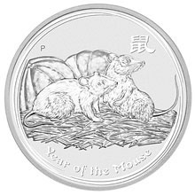 Náhled Averzní strany - 2008 Rat 1 Oz Australian silver coin Lunar serie II