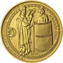 Náhled Averzní strany - Zlatá investiční mince 100 NZD 40dukát Bořivoje I.
