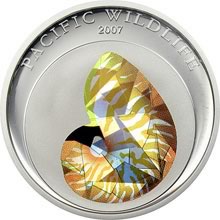 Náhled Reverzní strany - Pacific Wildlife 2007 -  Sada tří stříbrných kolorovaných mincí Proof (sea)