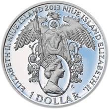 Náhled Reverzní strany - Stříbrná mince 1 NZD Mikoláš Aleš