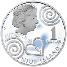 Náhled Reverzní strany - Stříbrná mince 1 NZD Martina Sáblíková Proof