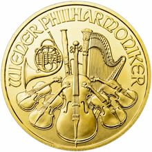 Náhled Averzní strany - Wiener Philharmoniker  1/4 Oz - Investiční zlatá mince