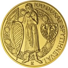 Náhled Reverzní strany - Zlatá investiční mince 250 NZD 100dukát Spytihněva I.