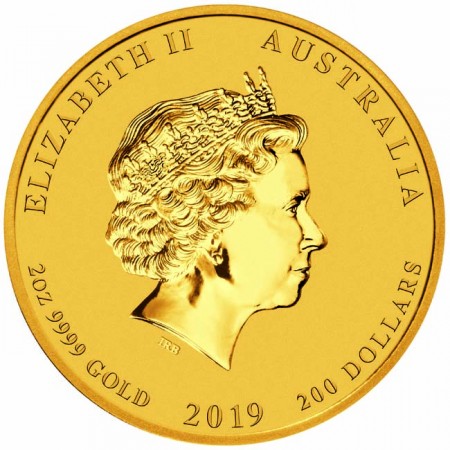 Náhled Reverzní strany - 2019 Pig 2 Oz Australian gold coin UN