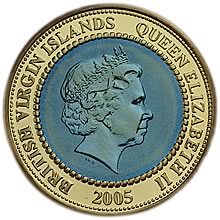 Náhled Reverzní strany - British Virgin Islands Gold and Turquoise Inverted Swan 2005 Coin